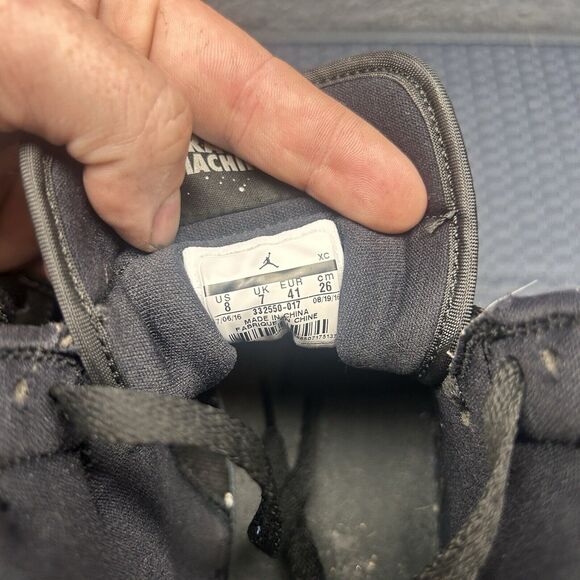 Size 8-Nike Air Jordan 1 Retro Black Patent Anti Gravity - Picture 10 of 10